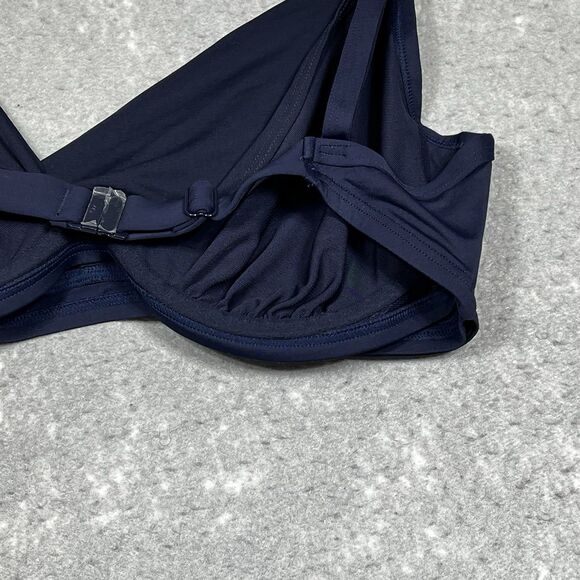 Sea Level Swim Bikini Top Womens Size 14 Blue Swimsuit Nylon Blended NWT - Picture 10 of 13
